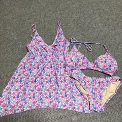 花柄　水着　3点セット