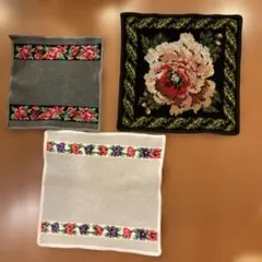 フェイラー　タオルハンカチ　花柄　フラワー　3枚