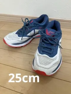 ASICS TJG777 ランニングシューズ ブルー/ホワイト/レッド　25cm