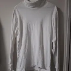 UNIQLO ソフトタッチタートルネックTホワイト L　メンズ