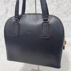 美品VALENTINO GARAVANI ハンドバッグ レザー ブラック Vロゴのサムネイル