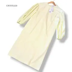 新品✨アンタイトル コットンナイロンポンチワンピース ライトイエロー M 通勤