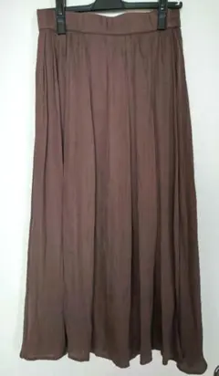 a.v.v サテンロングスカート ブラウン