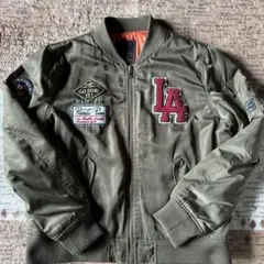 古着MA1タイプ　カーキアウター　Lサイズ