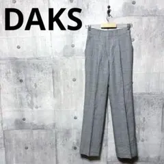 DAKS ダックス レディース ハイウエストワイドチェックパンツ スラックス