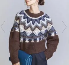 BEAUTY&YOUTH アルパカブレンド ノルディックニットプルオーバー