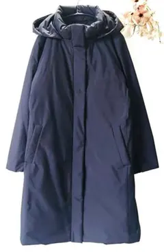 【UNIQLO ユニクロ】ハイブリッドダウンコート ネイビー