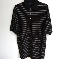 最終値下げ!TOMMY HILFIGER 黒白ストライプ ポロシャツ M