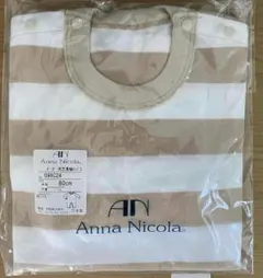新品未使用　日本製　ボーダー天竺長袖ロンパス　80cm m91
