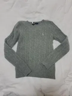 Ralph Lauren グレー ケーブルニット セーター