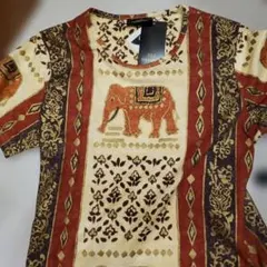 ジムトンプソン　象柄Tシャツ　Mサイズ　伸縮性有りのサムネイル