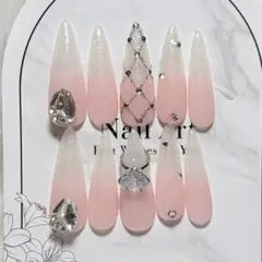 韓国　ギャル　ネイルチップ　ネイル　ロング　スナ系　量産型　y2k ワンホン