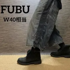 FUBU デニム　ハーフ　BAGGY Y2K 古着　HIP HOP W40相当