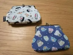 モフサンド　がま口ポーチ２個セット　ちりめん?　小銭入れ　財布