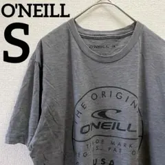 オニール【S】クルーネック 半袖 丸首 ロゴプリント 灰色 綿混 Tシャツのサムネイル