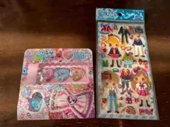 平成レトロシール2点　おはじきシール着せ替えシール