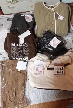 レディース ダウンジャケット トレーナー スカート パンツ ストラップ LL