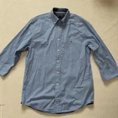 Tommy Hilfiger 長袖7部ボタンダウンシャツ Mサイズ