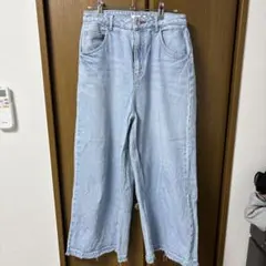 LOWRYS FARM ライトブルーワイドレッグデニム