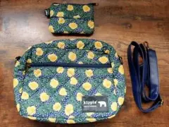 kippis 花柄　ショルダーバッグティッシュポーチセット　子ども　旅行　おむつ