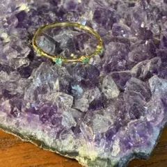 パライバトルマリン 4石リング　8号　K18