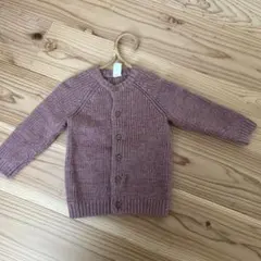 H&M ピンク ニットカーディガン 9〜12M