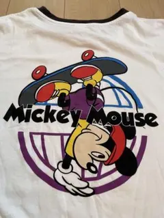 ミッキーマウスプリントＴシャツ ディズニーTシャツ XLサイズ 美品