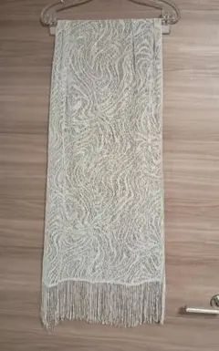 フォーマルストール シルバー フリンジ付き