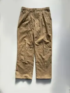 カジュアル コーデュロイパンツ ベージュ メンズL ワイド シンプル太畝 秋冬