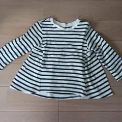 petit main ボーダー柄 長袖カットソー 90