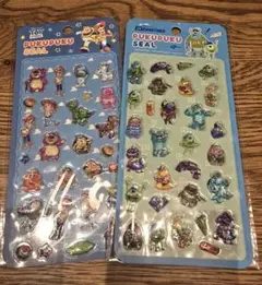 【新品未開封】トイストーリー＆モンスターズインクPUKUPUKUシール2枚セット