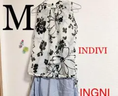 INDIVI 袖なしカットソー　INGNIミニスカ　　　　　M 2点セット