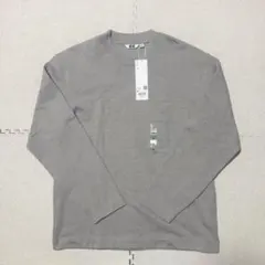 [未使用、タグ付き]UNIQLO U クルーネックTシャツ 長袖+ ポケット M