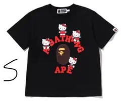 BAPE X HELLO KITTY COLLEGE MINI TEE 黒 S