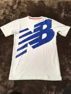 New Balance ロゴ Tシャツ ホワイト/ブルー　160