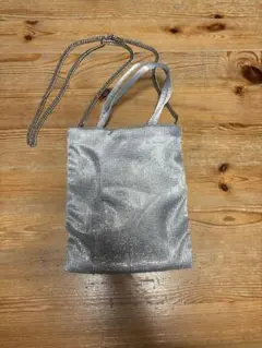 ZARA ラインストーン ミニバッグ シルバー 【訳あり】