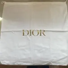 DIOR ディオール 保存袋 ダストバッグ 巾着 大サイズ ホワイト ロゴ入り