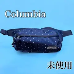 【未使用】Coleman ウエストポーチ ボディバッグ ドット柄 ネイビー大容量
