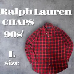 Ralph Lauren/CHAPS/90s'/ネルシャツ/長袖/ LA9