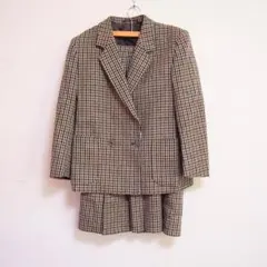 バーバリーズ チェック柄 ウール100％ ジャケット スカート セットアップ