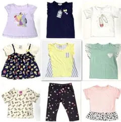 女の子95cm 100cmまとめ売り 9枚セット  キティコラボ 新品 美品あり