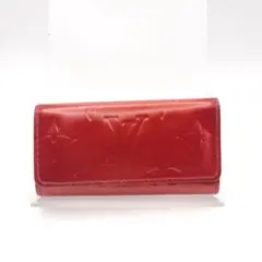 ◎ルイヴィトン　4連キーケース　モノグラムヴェルニ　ミュルティクレ4　レッド