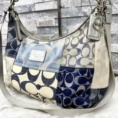 COACH コーチ レザーショルダーバッグ Y2Kパッチワークバック19195