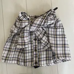 ピンクラテ　チェック柄スカート（ショートパンツ付き）