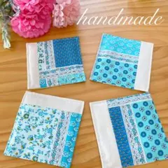 プロヴァンス系パネル柄❤︎コースター4点セット