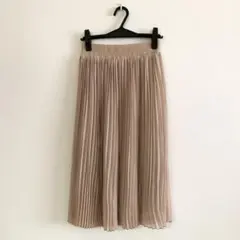 未着用【ブギウギ】シフォンプリーツスカート　ベージュ/38