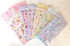 3D 5D 浮き彫り クリスタル ぷくぷく ぷっくり シール 7種類 まとめ売り