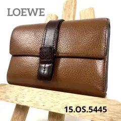LOEWE ロエベ 二つ折り財布 バーティカルウォレット ネイビーA950