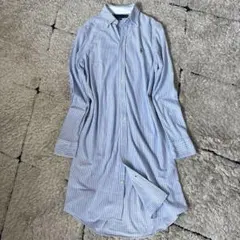 【美品✨】ラルフローレン　シャツワンピース　ロング　ストライプ　現行タグ　Ｌ