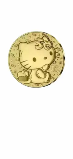 レア！【未使用】Hello Kitty 50周年記念 5ユーロ金貨 純金のサムネイル
